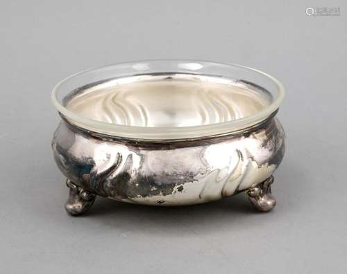 Round bowl, German, 20th cent., hallmarked Gayer & Krauss, Schwäbisch Gmünd