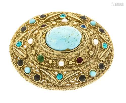 SPHINX Turquoise brooch, gold plated, Cheswick 1948 - 2000, model 963, set