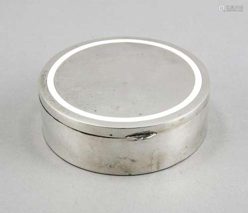 Round lidded box, Italy, 20th cent., marked A. Grassi, Napoli, silver 800/0