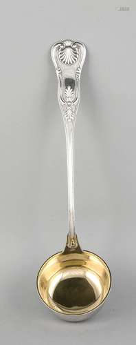 Historicism soup ladle, German, around 1880, hallmarked unclear, Jeweler's