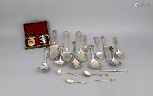 Approx. 50 pieces of cutlery, mainly German and Denmark, 20th cent., differ