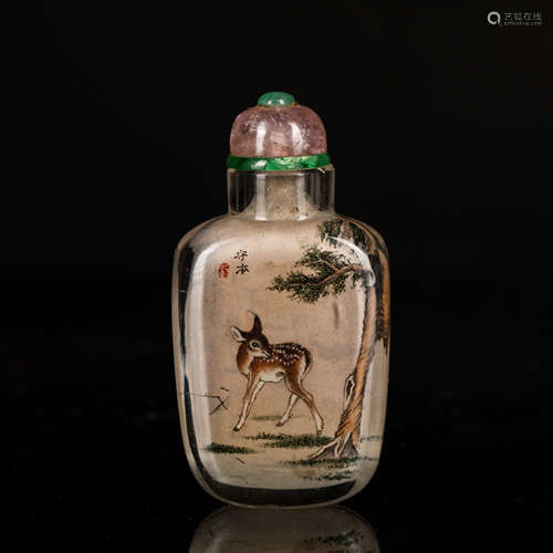 20th Antique Inside Painting Snuff Bottle