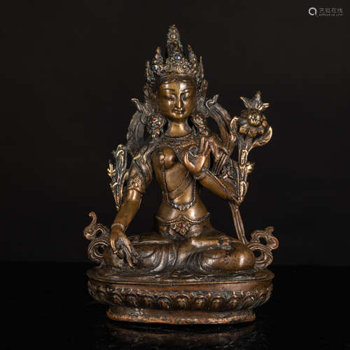 19th Tibetan Antique White Tara