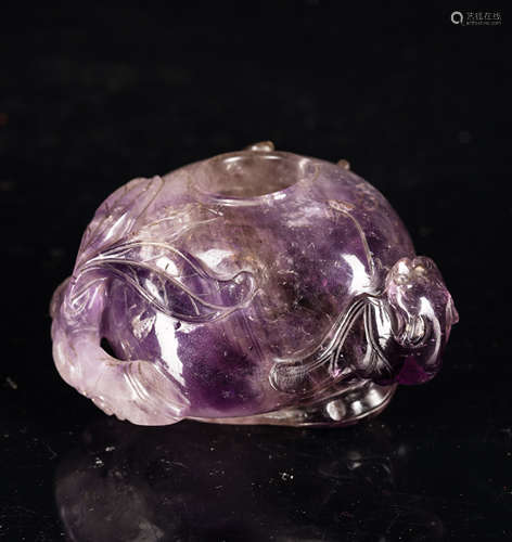 19th Antique Amethyst Carvings