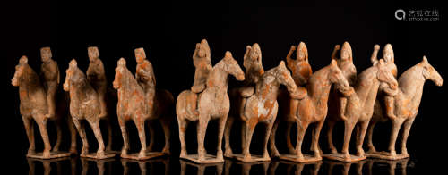 Group Of Tong Antique Pottery Figures