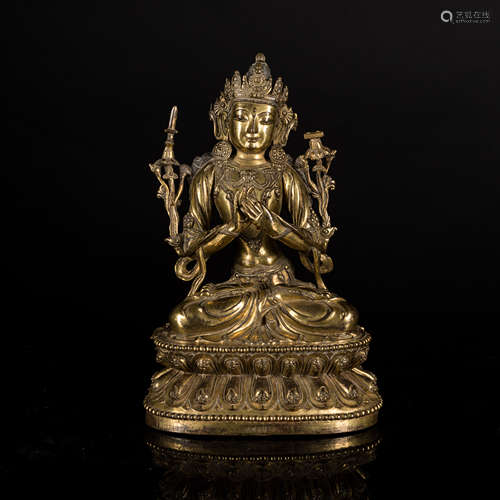 18-19th Style Gilt Buddha