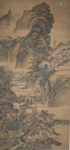 Chinese Antique Ink Brush Painting On Silk