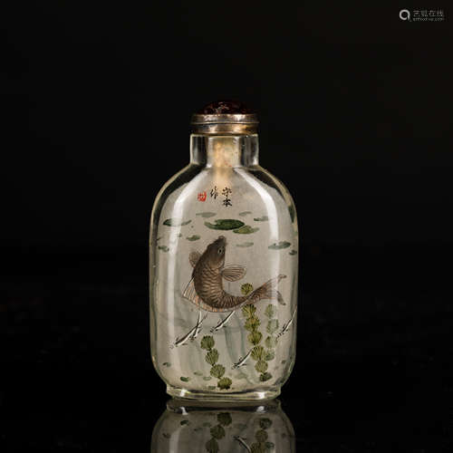 Early 20th Antique Inside Painting Snuff Bottle