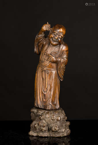 19th Antique Huanghuali Sculpture