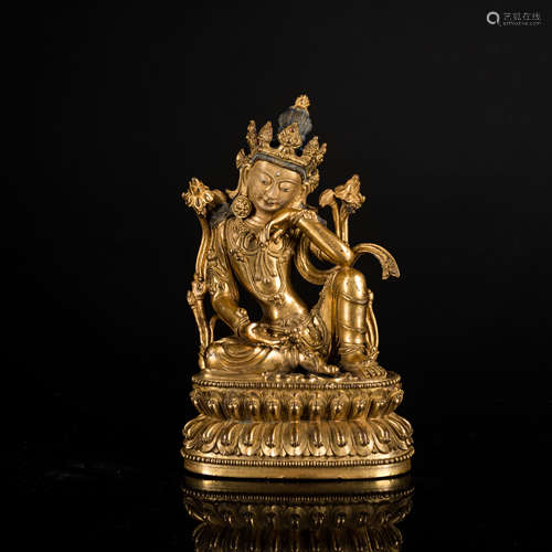 Ming Yongle Mark Antique Gilt Buddha