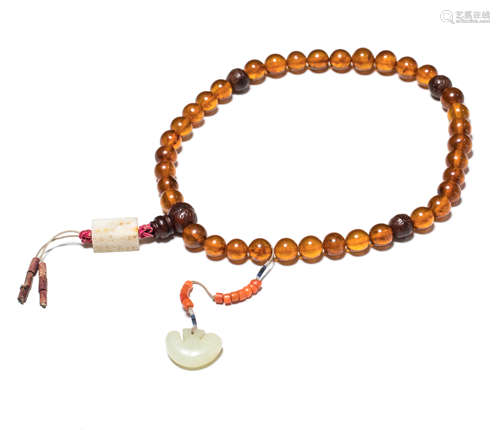 19th Antique Amber Prayer Beads