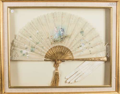 Antique/Vintage Framed Gilt Fan