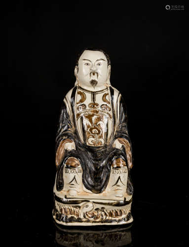 Ming Antique Cizhou Zhenwu Figure