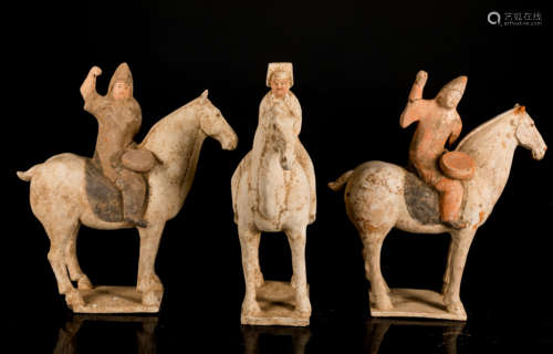 Group Of Tong  Antique Pottery Figures