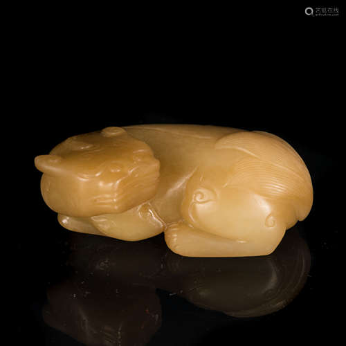 Ming Dynasty Brown Jade Beast