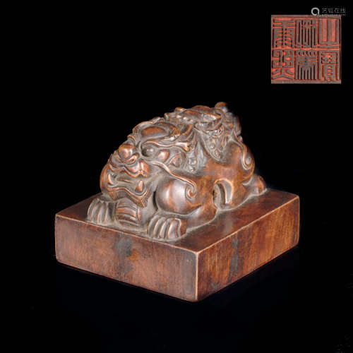 18-19th Antique Sandal Wood Seal