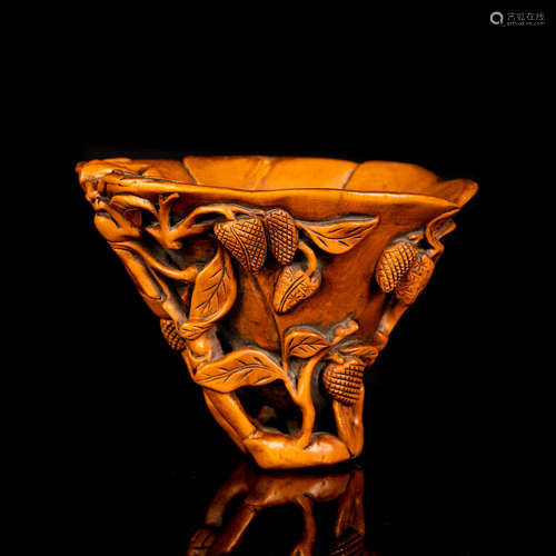 Late 19th Antique Boxwood Cup