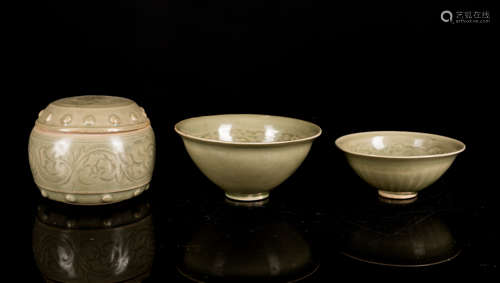 Three Pieces Song Yaozhou Bowl And Jar