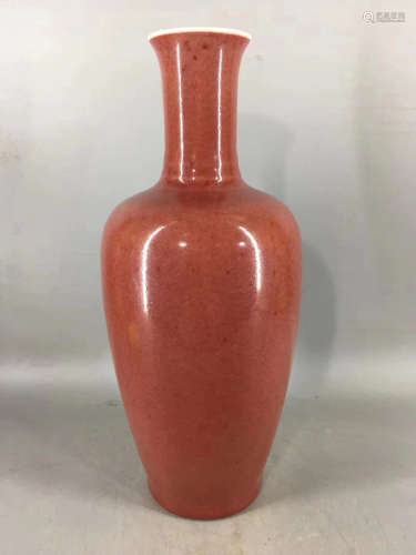 A COWPEA RED GLAZE VASE