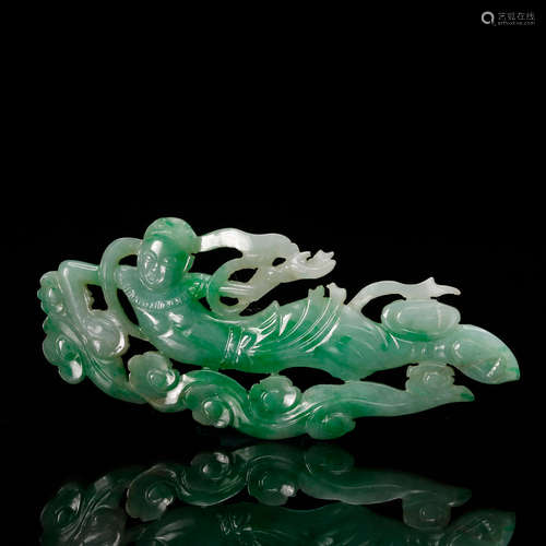 CHINESE JADEITE CARVED BEAUTY