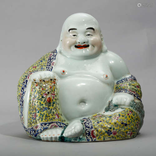 CHINESE  FAMILLE ROSE PORCELAIN MAITREYA BU