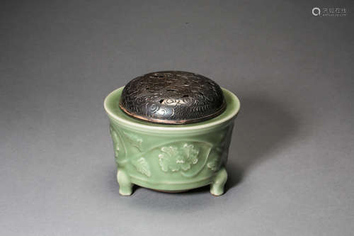 CHINESE  LONGQUAN YAO PORCELAIN CENSER BURN