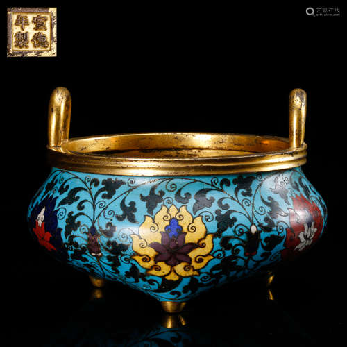 CHINESE CLOISONNE CENSER