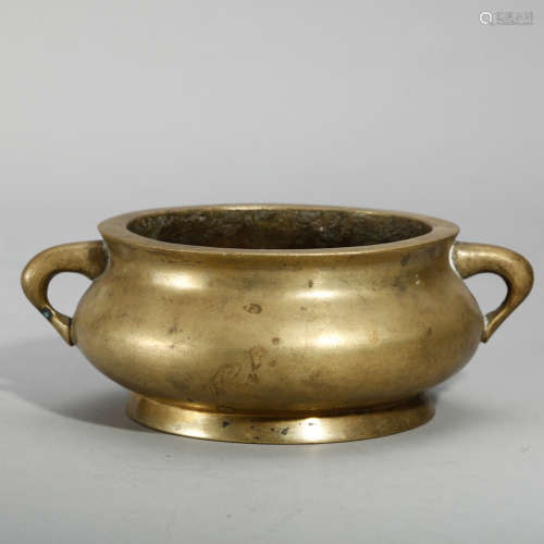 CHINESE  BRASS CENSER BURNER WITH XUANDE MA