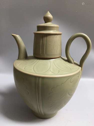 A YUE KILN FINE CARVED EWER