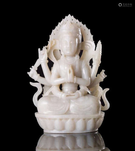 A HETIAN JADE GUANYIN ORNAMENT