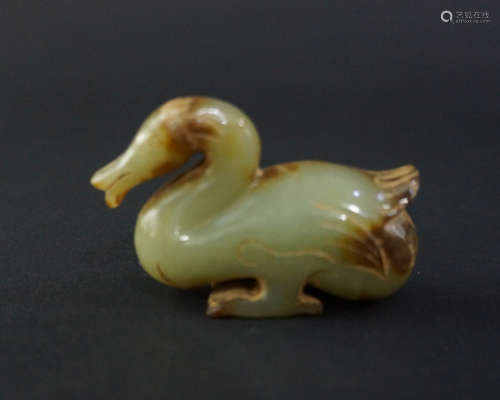 A PAIR OF GU JADE JADE DUCKS