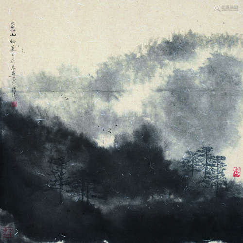 李沛峰（b.1962） 黄山初夏 软片 设色纸本