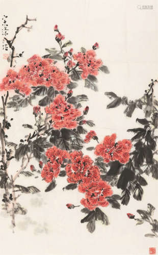 宋涤（b.1945） 花卉 软片 设色纸本