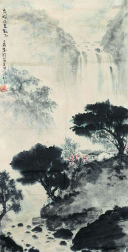 傅二石（1936～2017） 1964年作 恒山春雨 软片 设色纸本
