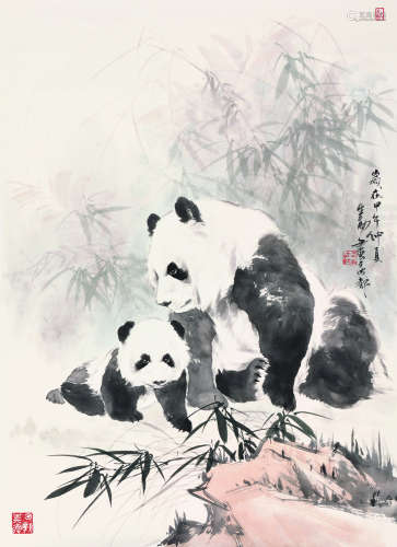 王生勇（b.1971） 2014年作 熊猫 软片 设色纸本