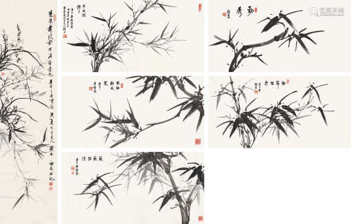 李福泉 书画 （六张） 水墨纸本