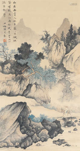 CHINESE SCROLL PAINTING OF MOUNTAIN VIEWS