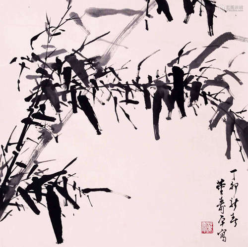 CHINESE SCROLL PAINTING OF BAMBOO