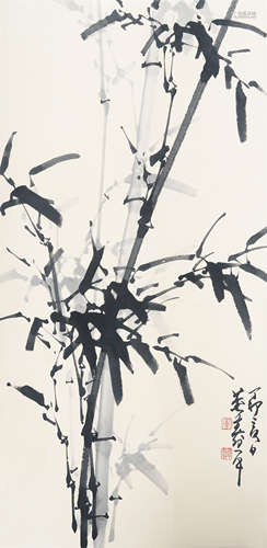 CHINESE SCROLL PAINTING OF BAMBOO