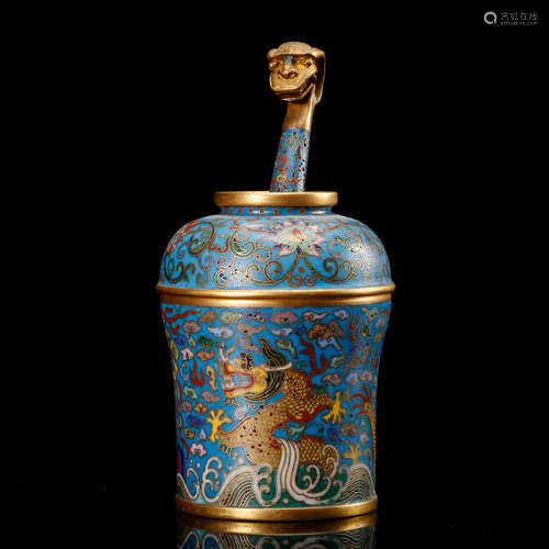 CHINESE CLOISONNE SCHOLAR WATER COUPE