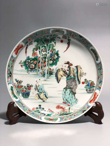 CHINESE WUCAI PORCELAIN CHARGER