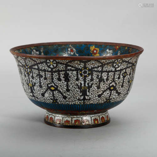 CHINESE  CLOISONNE ENAMEL BIG BOWL