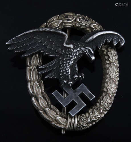 WWII GERMAN THIRD REICH LUFTWAFFE OBSERVER BADGE