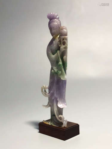 CHINESE JADEITE CARVED BEAUTY