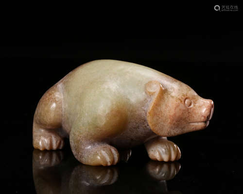 CHINESE JADE FIGURE OF BEAR