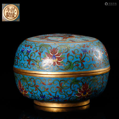 CHINESE CLOISONNE COVER BOX