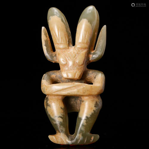 CHINESE JADE FIGURE OF SUN GOD