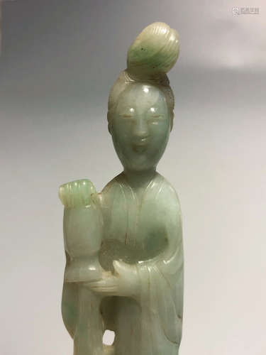 CHINESE JADEITE CARVED BEAUTY