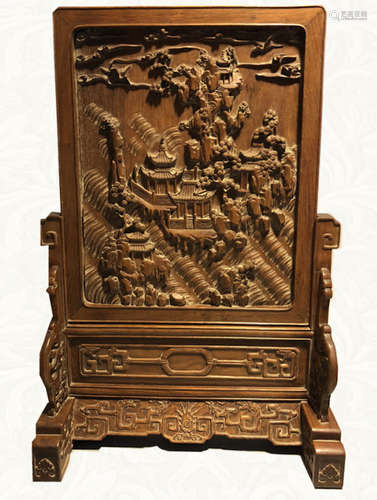 CHINESE HUALI WOOD TABLE SCREEN