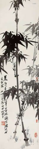 刘止庸（1910-1996） 1987年作 高洁君子 水墨纸本 立轴